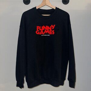 Black Red Funny Games 90s Classic Movie Retro Film Crewneck Sweatshir